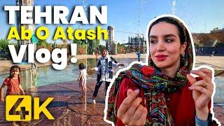 【4K】An Evening In The AB O ATASH Park | Tehran Vlog