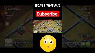 clash Of clans worst time fail attack in cwl #coc #shorts #shortvideo #cocshorts