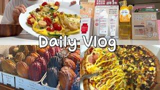 VLOGㅣ피자 먹부림ㅣGS25 존맛 과자 추천ㅣ시금치 프리타타 레시피ㅣ올리브영 10만원 털기ㅣ스타필드 지옥ㅣ마카롱은 리틀빅토리 메모해,,
