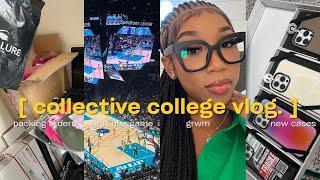 COLLECTIVE VLG: college days in my life | first nba game, q&a, packing orders & more