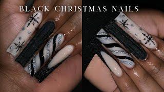 BLACK CHRISTMAS POLYGEL NAILS Polygel Nail Tutorial