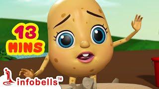 உருளைக்கிழங்கு செல்ல குட்டியின் குட்டி சண்டை | Tamil Rhymes for Children | Infobells