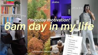 6AM productive MONDAY vlog!  organizing, pilates, thrift shopping + halloween cocktails