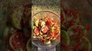 Острая закуска из зеленых помидоров  #пп #кето #lchf  #рецепт #салат #вкусно #овощи #вегетарианство