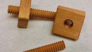 Make wood screw yourself in 3 minutes  -  Holzgewinde selber machen in 3 Minuten.