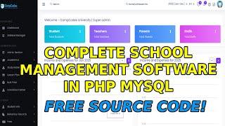 Complete School Management Software in PHP MySQL (Laravel) | Free Source Code Download