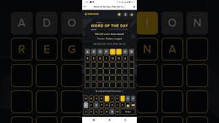 Binance Crypto WODL Answer Today | Word Of The Day | Traders League Theme