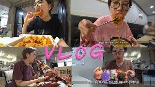 먹방 브이로그 여기가 브이로그맛집 VLOG ) 마카롱 네네치킨 매콤치즈스노윙 시니롱 프레첼의늪 마라탕 꿔바로우 로스티아 분식 아구찜 안락 고르곤졸라피자꿀 빵순이들 과자 TMI주의