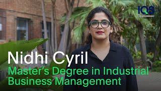 Nidhi Cyril | Master's Degree in Industrial Business Management