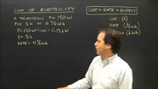 Calculating the Cost of Electricity Usage in Physics