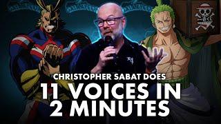 11 Voices in 2 Minutes with voice actor Christopher Sabat | One Piece, Dragon Ball, Yuri on Ice