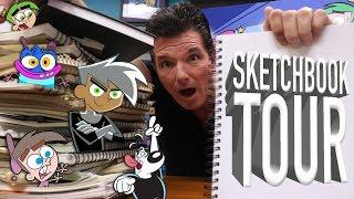 Sketchbook Tour: FULL of UNSEEN CARTOONS | Butch Hartman | Butch Hartman