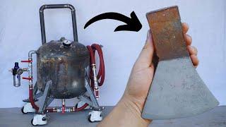 Homemade SANDBLASTER from Old BOILER !?