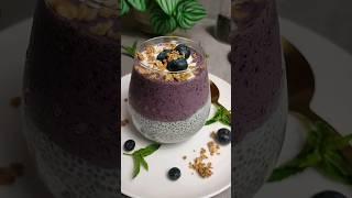 Blueberry Chia Pudding Parfait 🫐 #healthyrecipes #dessert #chiapudding