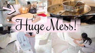 HUGE MESS Clean With Me! Cleaning Motivation!  MissLizHeart