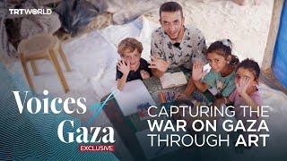 Voices of Gaza: Palestinian artist illustrates the reality of war