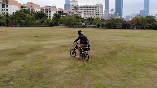 DJI MAVIC AIR active tracking bicycle test