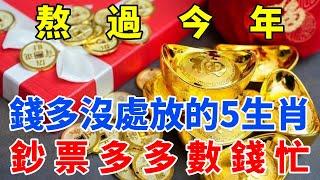 熬過今年，錢多得沒處放的5生肖，財運旺盛，錢財豐盈，鈔票多多，忙著數錢！【禪定自在】#生肖 #運勢 #命理 #屬相 #風水