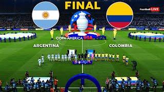 ARGENTINA vs COLOMBIA - FINAL Copa America 2024 | Full Match All Goals | Realistic PES Gameplay