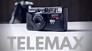 How to USE a CANON Sure Shot Telemax 35mm Film Camera - BATTERY Replacement & LOAD Film