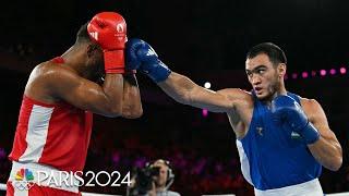 Lazizbek Mullojonov handles Loren Alfonso to win men's 92kg gold at Paris Olympics | NBC Sports