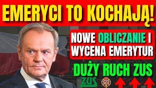 WAŻNE WIADOMOŚCI! NOWE OBLICZANIE I WARTOŚĆ EMERYTUR ZUS WIELKI RUCH - EMeryci to uwielbiają!