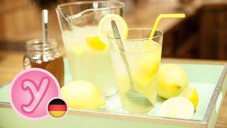 Erfrischendes ZITRONEN-HONIG-GETRÄNK für den Sommer! - Limonade selbst machen