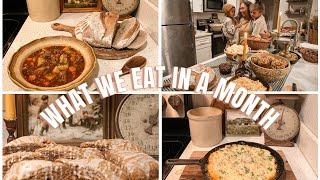 WHAT WE EAT IN A MONTH + SIMPLE WINTER MEAL IDEAS + WINTER HOMEMAKING