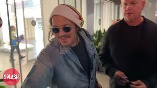 Johnny Depp Spotted At Milan Airport After Rome Film Festival Ahead Of TV Interview