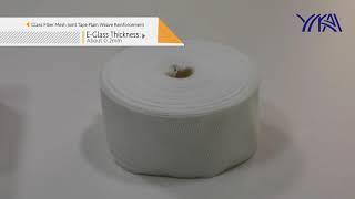 YIKAI Fiberglass Cloth Tape Glass Fiber Mesh Joint Tape Plain Weave Reinforcement E-Glass 5cm x 40m