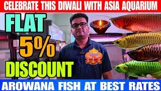 Flat 5% Discount On Arowana Fish | Arowana Fish At Best Rates | Diwali Offer At Asia Aquarium