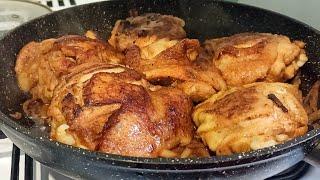 Chicken thighs in a pan Tastier than in the oven Delicious and quick dinner for the family‼️