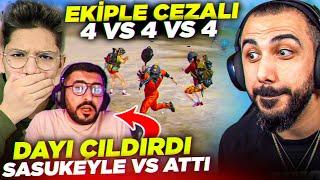 EKİPLE TİKTOK ÇEKME CEZALI 4 VS 4 VS 4 ATTIK!! (DAYI ÇILDIRIP SASUKEYLE VS ATTI!) | PUBG MOBILE