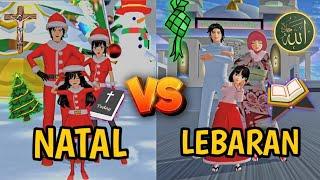 PERBEDAAN NATAL VS LEBARAN!! || SAKURA SCHOOL SIMULATOR INDONESIA