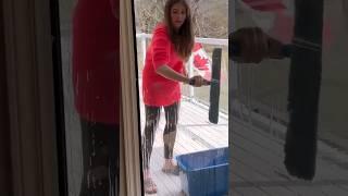 The EASY WAY to Clean Exterior Windows  #shorts