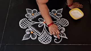 simple rangoli design || daily use rangoli design || small beautiful kolam || daily muggulu