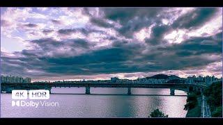 [4K HDR] 무료 한강 서울숲 전망대  에서 해 질 때 구름 바라보기 | Seoul Forest‍️ Walking & Watching  | 산책사진가