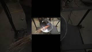 Polishing the baseplate for the #alzheimers #awareness #sculpture #grind #weld