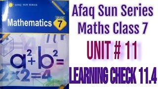 Afaq Sun Series Maths Class 7 SNC 2022||Unit 11 Angles and Transformations Learning Check 11.4