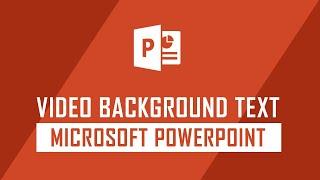 How Make Video Background Text on Microsoft PowerPoint | PowerPoint Tips | Tech Pistha