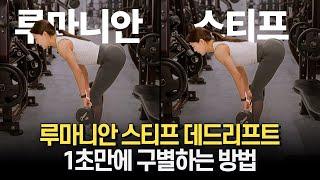 데드리프트 제대로 구별하기루마니안 & 스티프