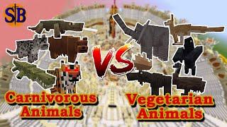 Alex's mobs Carnivorous Animals vs Herbivore Animals | Minecraft mob battle