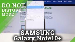 How to Set Up DND Mode in Samsung Galaxy Note 10+ - Enable Do Not Disturb Mode