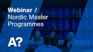 Webinar | Nordic Master Programmes