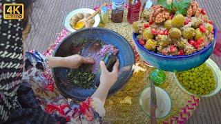 Zeytoon Parvardeh (Marinated Olives)  in iran Rural | IRAN VILLAGE LIFE زیتون پرورده