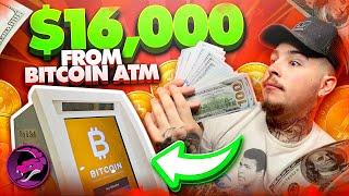 Withdrawing $16,000 CASH from a BITCOIN ATM | Turning Bitcoin into Cash !!