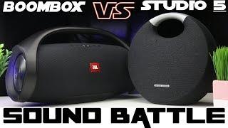 HK Onyx Studio 5 vs JBL Boombox :Sound Battle -WOW!