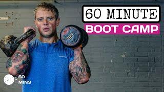 60 Minute FULL BODY Boot Camp Workout | Bodyweight, Kettlebell and Dumbbell Workout