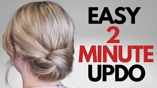 How to do an EASY 2 minute chignon hairstyle