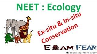 NEET Biology Ecology : Ex-situ and In-situ Conservation